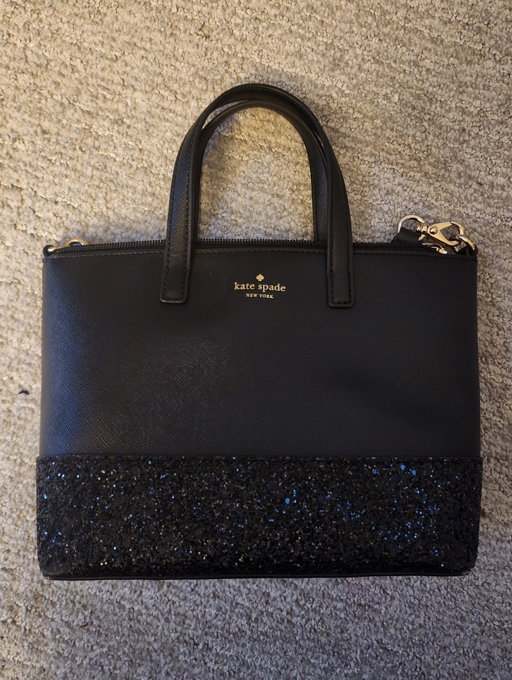 Kate Spade Ina Greta Court Glitter Satchel Crossbody